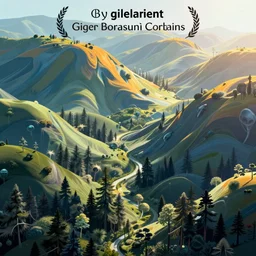 an alien forest and hills landscape, fluid, smooth, bright colours, high contrast, sharpness, beautiful, peaceful, very detailed, intricate, volumetric lighting, by giger and corben and moebius and beksinski and bosch and bacon