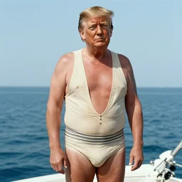donald trump wearing an old fashion bathing suit swimsuit, 1 9 2 0 s