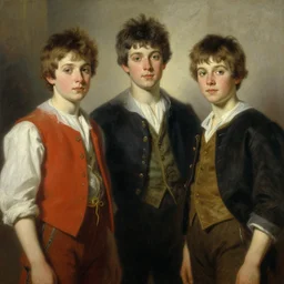 the charmed ones as 3 brothers. highly detailed painting by gaston bussiere, craig mullins, j. c. leyendecker, 8 k
