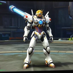 a photon launcher from phantasy star online 2, ultra - high detail, 4 k, in - game screen shot, complete model