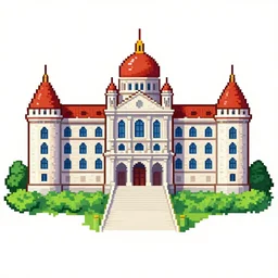 pixel art of a palace