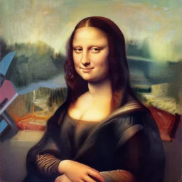 greg manchess portrait painting of partially armored mona lisa as overwatch character, medium shot, asymmetrical, profile picture, organic painting, sunny day, matte painting, bold shapes, hard edges, street art, trending on artstation, by huang guangjian and gil elvgren and sachin teng