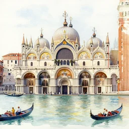 a hiper intricate watercolor of a beatiful venice, extremely detailed, sharp focus, wide view, detailed rought paper, digital illustration, colorfull, by william turner art, by greg rutowski, by carl larson, by edmund dulac