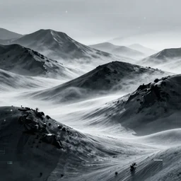 a photogram of majestic flowing lines, tiny explosions, dual tone, digital glitches,