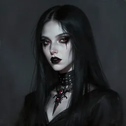 mary mouser, darkwave, darksynth, character portrait, sharp, digital matte painting, art by luis royo, greg rutkowski, wlop, dramatic lighting, trending on artstation