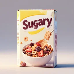 sugary cereal box art, hyper realism, cinematic, volumetric lighting, octane render, unreal engine, 8 k, digital art, deviantart artstation, ray tracing, intricate complexity, extremely detailed,