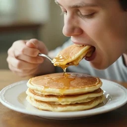 a flapjack eating a human