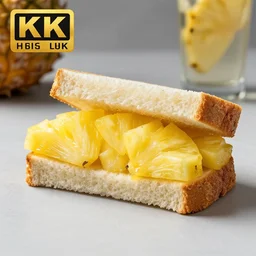 a photo of a sandwich of ananas, professional, studio, 4 k