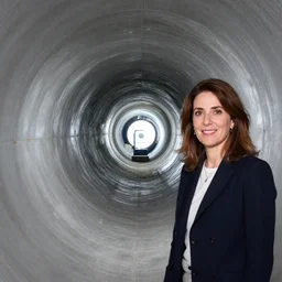 Mariastella Gelmini opening a portal neutron tunnel between the Gran Sasso and the CERN of Givevra