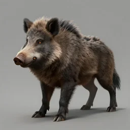 Boar wolf hybrid, fantasy creature concept art, matte painting