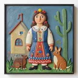 folk art, lowbrow, matte painting, 3 - d highly detailed, in the style of josephine wall,