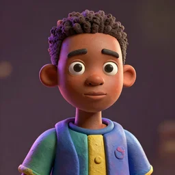 portrait of a nigerian boy, james jean style, vfx art, unreal engine render, claymation style, colourful, volumetric light, digital painting, digital illustration, dramatic light,