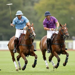 modern royal family playing a polo game