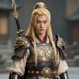 Blonde Asian warrior Prince