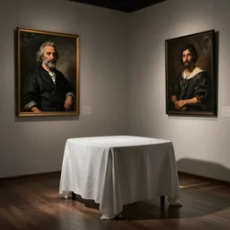 room with table, chiaroscuro, by francisco goya, by caravaggio