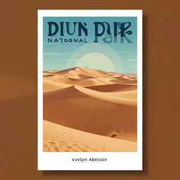 a tourism poster of alien dunes national park, by evelyn abelson, featured on dribble, regionalism, digital illustration, wallpaper, poster art