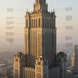 full detailed intricate schematic of worlds tallest building, brutalism!! elaborate mansion gothic detail, glass and steel, golden hour, misty atmosphere
