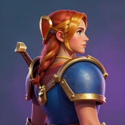 side - profile painted portrait, imogen poots, paladin, clash of clans, unreal, dynamic lighting, smooth, gaudy colors, octane render aesthetic, matte painting concept art, official fanart behance hd artstation by jesper ejsing, by rhads and makoto shinkai and lois van baarle and ilya kuvshinov and rossdraws