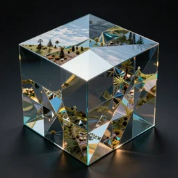 a psychedelic fourth dimensional hypercube made of infinity mirrors