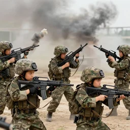 Army of babies armed with m16 rifles overthrowing the government