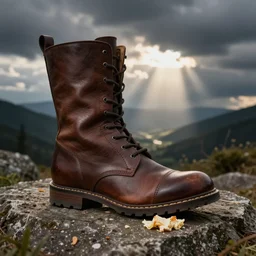 eating a leather boot