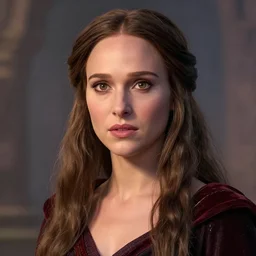 portrait of a sorceress that looks like natalie portman by ralph horsley, rossdraws, ilvya kuvshinov, matte painting, pixar, maya, engine, artstation, highly detailed