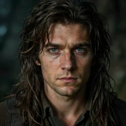 a highly detailed full - size fantasy portrait of a hobbit with piercing eyes, extremely moody lighting, hyperrealistic, deviantart, rpg portrait, ambient light, dynamic lighting, art by artgerm and frank frazetta and alex horley and alphonse mucha