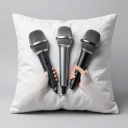 pillow made out of microphones