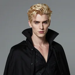 portrait of a blond vampire prince by Phobs0