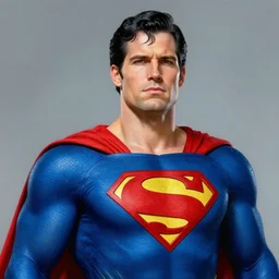 bruce campbell as superman, rpg portrait, high definition digital painting, hyperrealism, beeple, artgerm, hdr, vivid colors, super - resolution