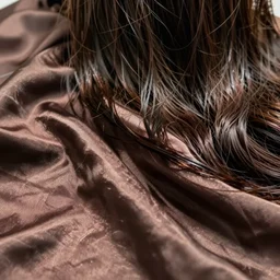 detailed hair as a silky smooth cloth, wet look