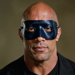 film still close - up shot of dwayne johnson as jim carrey from the movie the mask. photographic, photography
