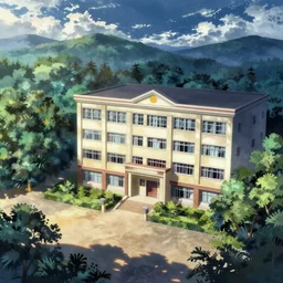 a school by bocuden in galgame