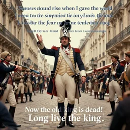 I used to rule the world Seas would rise when I gave the word Now in the morning I sleep alone Sweep the streets I used to own I used to roll the dice Feel the fear in my enemy's eyes Listen as the crowd would sing Now the old king is dead! Long live the king!, Realistic, HDR, HD, The French Revolution - n 9
