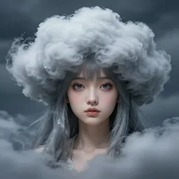 character concept art of an anime stormy cloud goddess | | cute - fine - face, pretty face, realistic shaded perfect face, slightly chubby, fine details by stanley artgerm lau, wlop, rossdraws, james jean, andrei riabovitchev, marc simonetti, and sakimichan, tranding on artstation