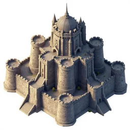 isometric art of a massive fortress, kurzgesagt channel, 3 d computer generated art, kurzgesagt, isometric, good lighting