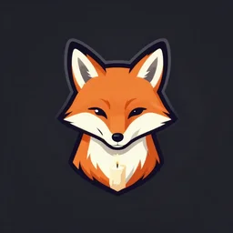 a vector logo of a fox with candle head
