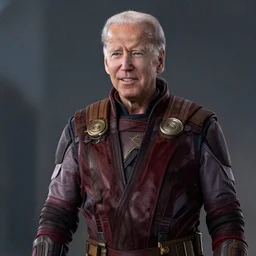 film still of Joe Biden as Star Lord in Guardians of the galaxy