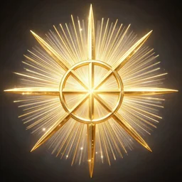 merkabah symbol, gold outline, rays, shine, luminescent, translucent, sacred geometry - n 5