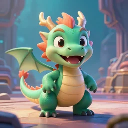 cute smiling dragon character portrait, by don bluth, sci - fi environment, highly detailed, dynamic shadows, 4 k, wallpaper - 1 0 2 4