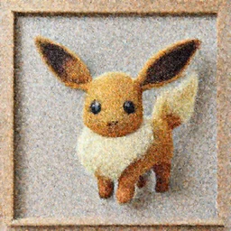 a needle felted Lopunny, needle felting art.