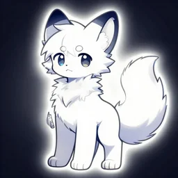 a cute cyberpunk anthropomorphic protogen fursona with a fluffy tail, comic art, trending on furaffinity, cartoon, kawaii, backlighting, furry art!!!, cel shading, concept art, lineless