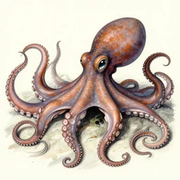 Tentacles, octopus, drawn by Chesley Bonestell