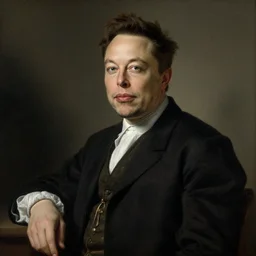 baroque dutch portrait painting from 1 6 7 0 of elon musk
