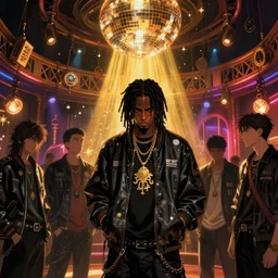a grime tale of the night fever, disco club of the occult, digital painting, artstation, ristan eaton, victo ngai, artgerm, rhads, ross draws, anime styled