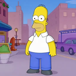 homer the simpson in the city