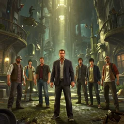 a bioshock environment, gta v, stephen bliss, unreal engine, fantasy art, greg rutkowski, loish, rhads, ferdinand knab, makoto shinkai, lois van baarle, ilya kuvshinov, rossdraws, tom bagshaw, global illumination, radiant light, detailed and intricate