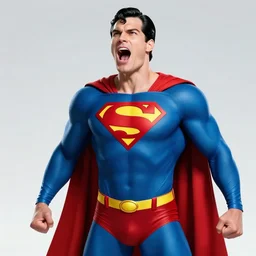 Superman yelling<<