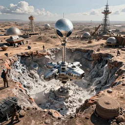 the sulfur pits of africa are where the alien spaceship landed. unreal engine, 3 8 4 0 x 2 1 6 0