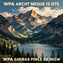 mountains, trees, and lake, wpa poster